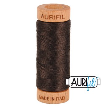 Aurifil 80wt 280m Thread – 1130 – Very Dark Bark