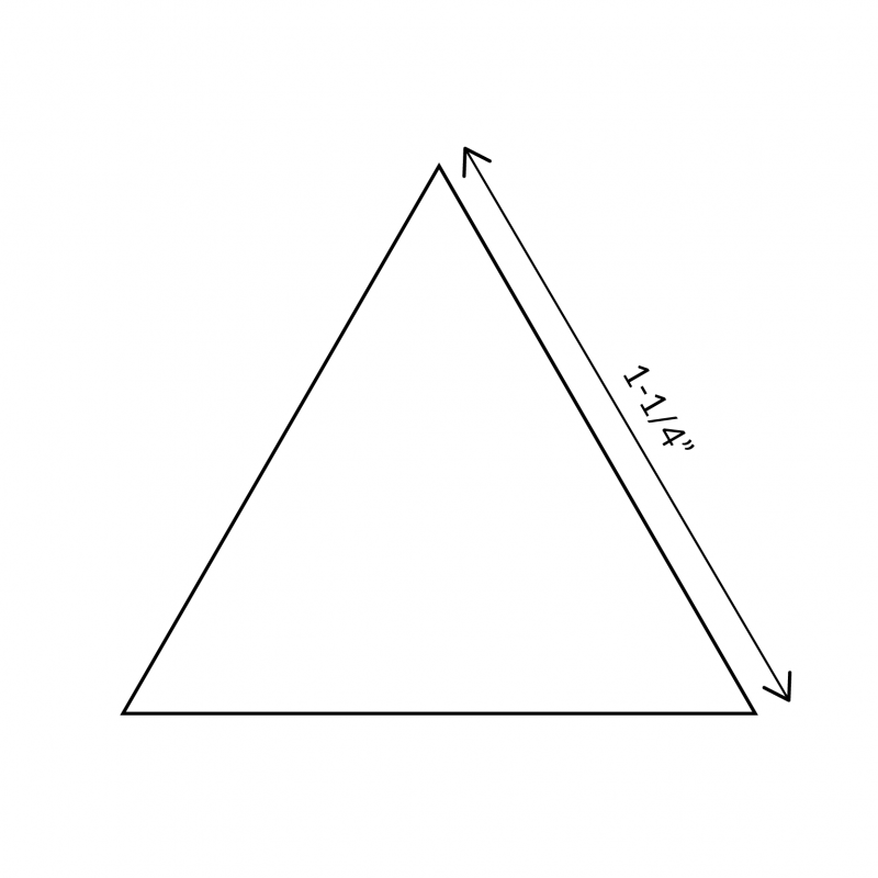1 1/4″ equilateral triangle paper pieces – 100