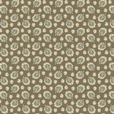 Cocoa Blue – Edyta Sitar – Monstera Ochre Fabric