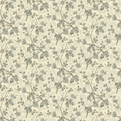 Cocoa Blue – Edyta Sitar – Wild Rose Parchment Fabric