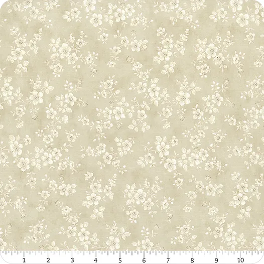 End of Roll – Cascade by 3 Sisters – Garden Blooms- Mist fabric