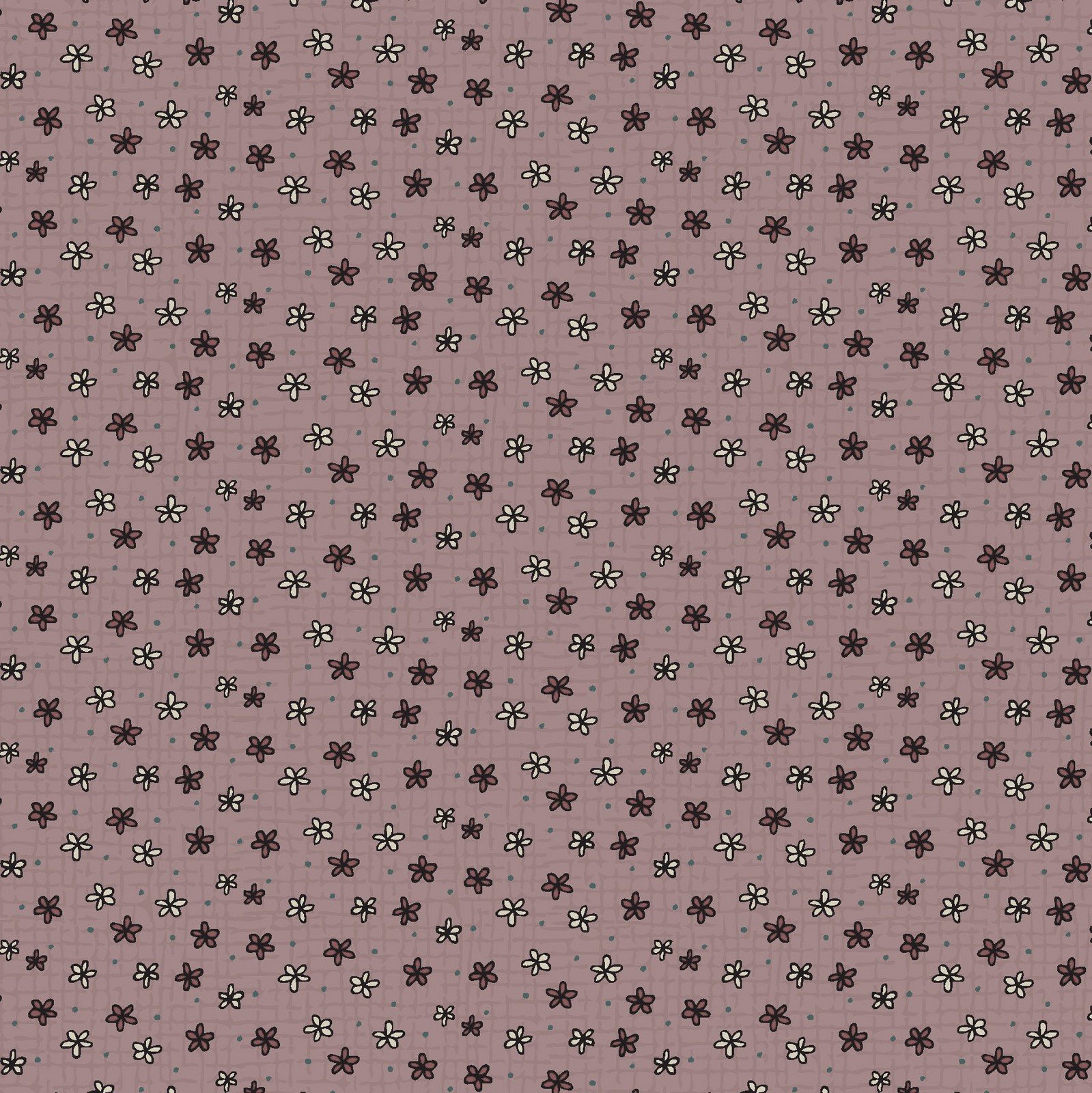Good Boy & Kitty – Tiny Flowers Dusky Rose Fat 1/4