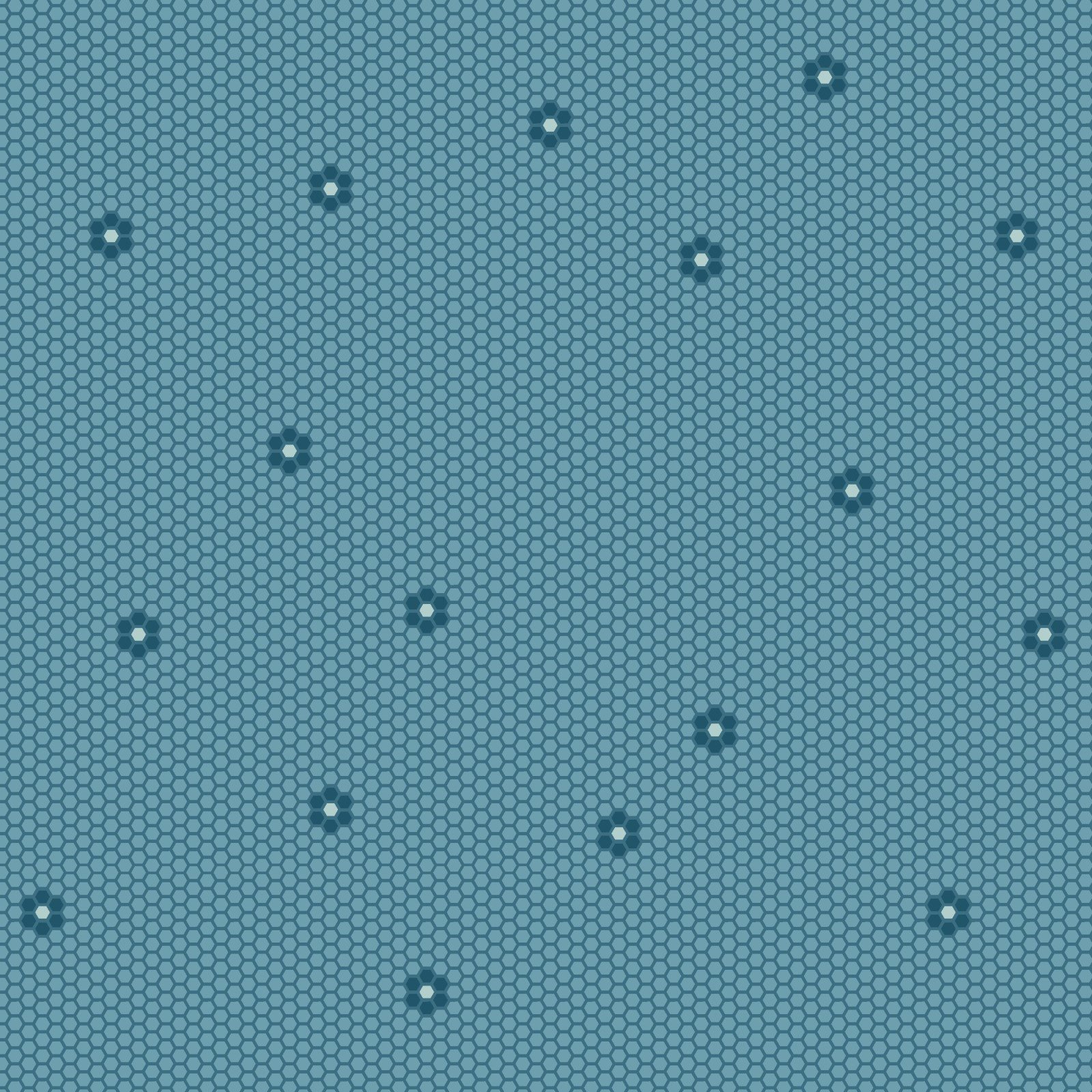 Something Borrowed Something Blue 2 –  Hexie Flowers Blue Fabric