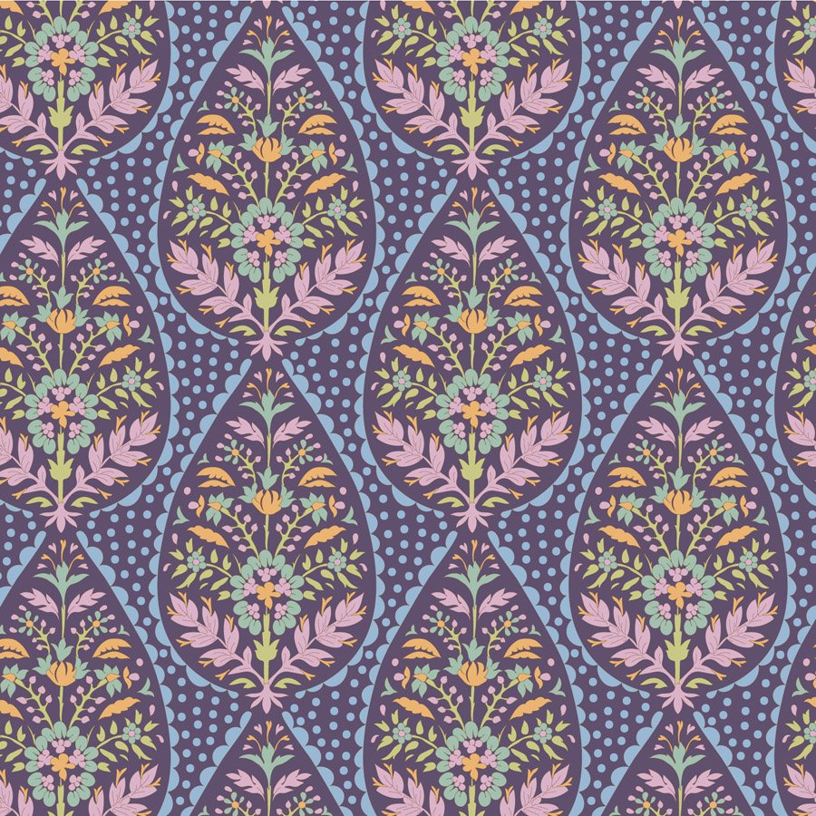 Tilda Sanctuary – Adina Eggplant Fabric