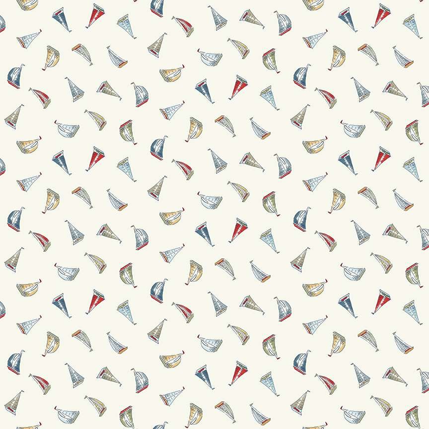High Tide – Sail Away – Cream Fabric
