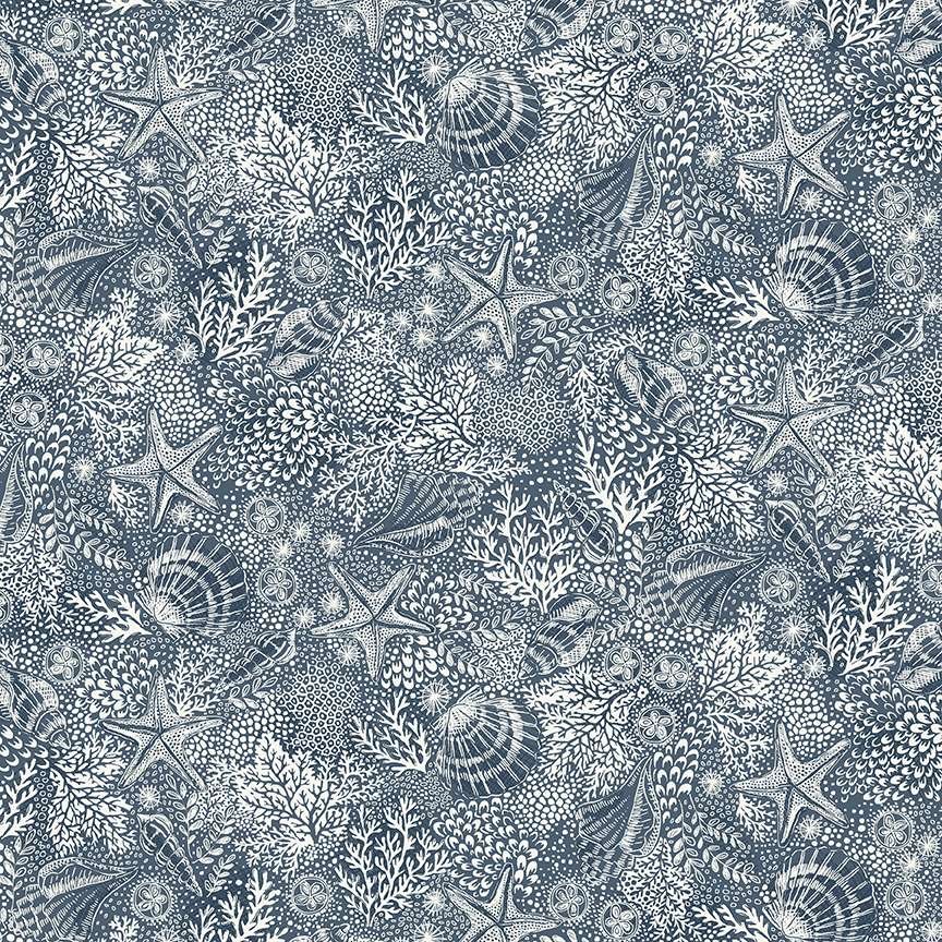 High Tide – Reef- Dark Blue Fabric