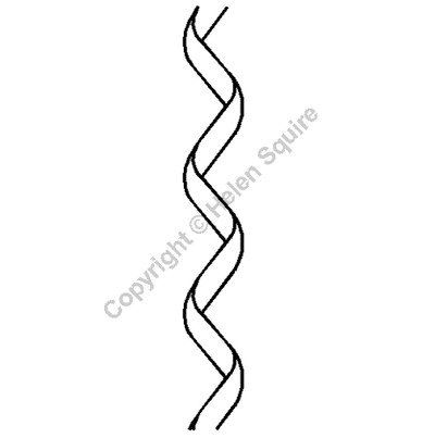 Cable Border Quilting Stencil – Betsy’s Twist & Twirl 1.5″ (3.8cm)