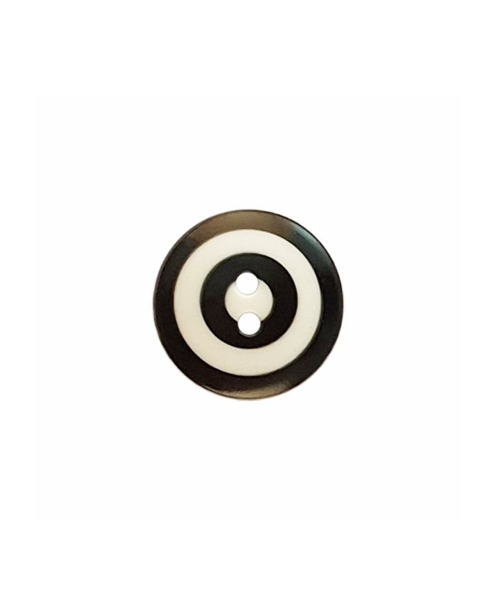 Kaffe Fassett Button – Target 20mm – Black and white