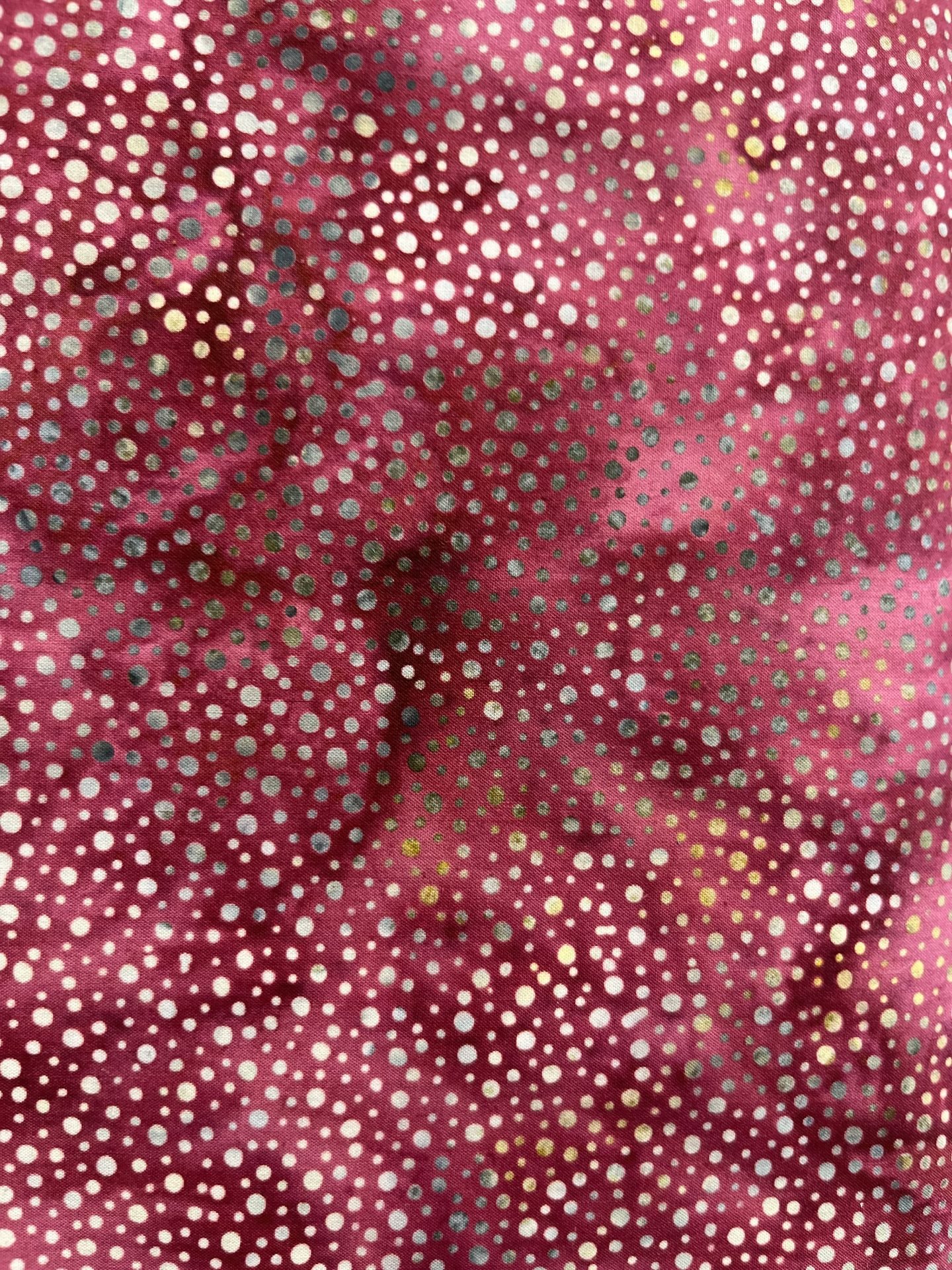 Magenta Bali Dots Batik Fabric
