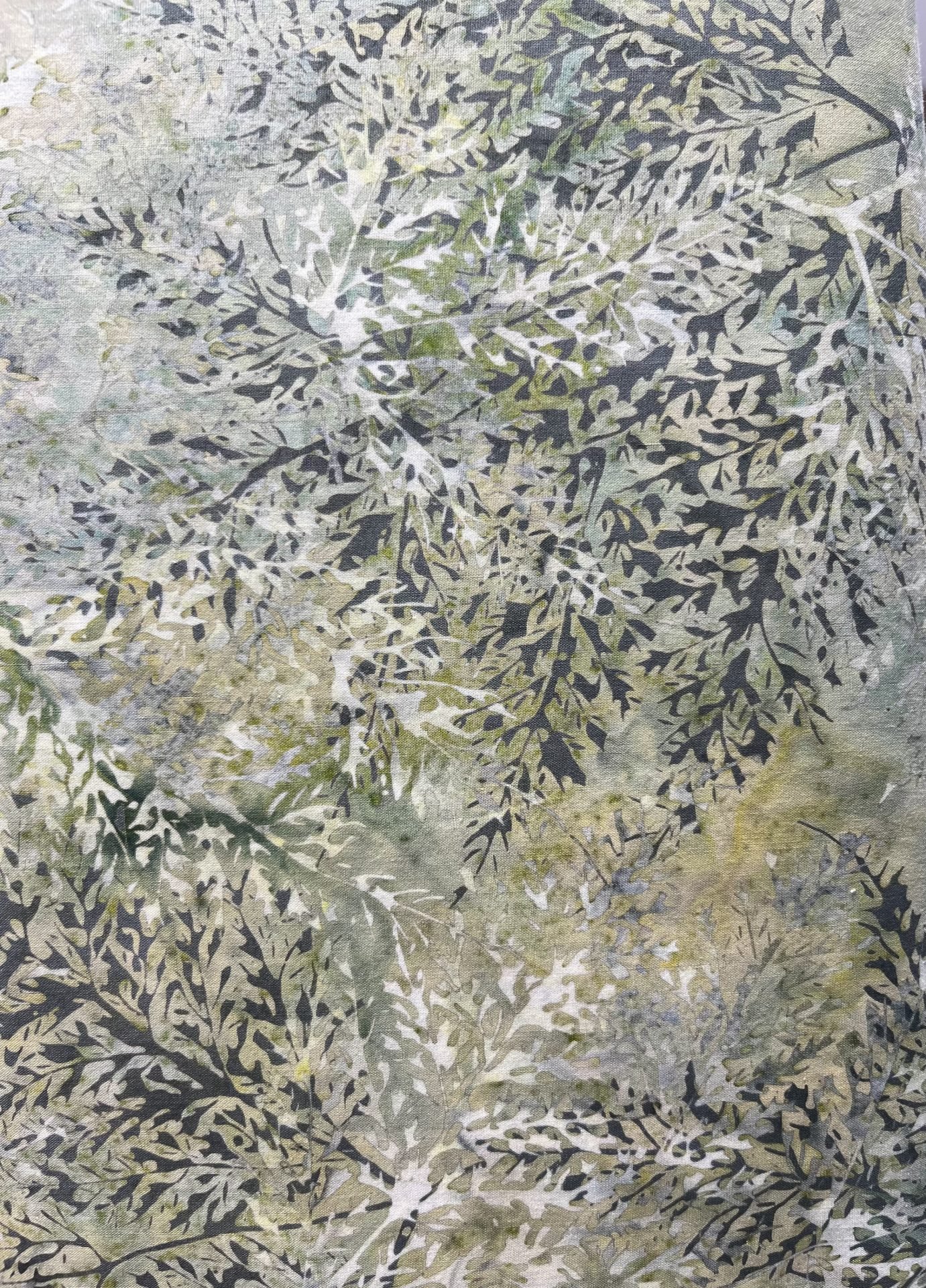 Green Ferns Batik Fabric