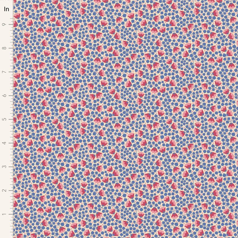 Tilda Wallflower Fabric – Bellflower Denim