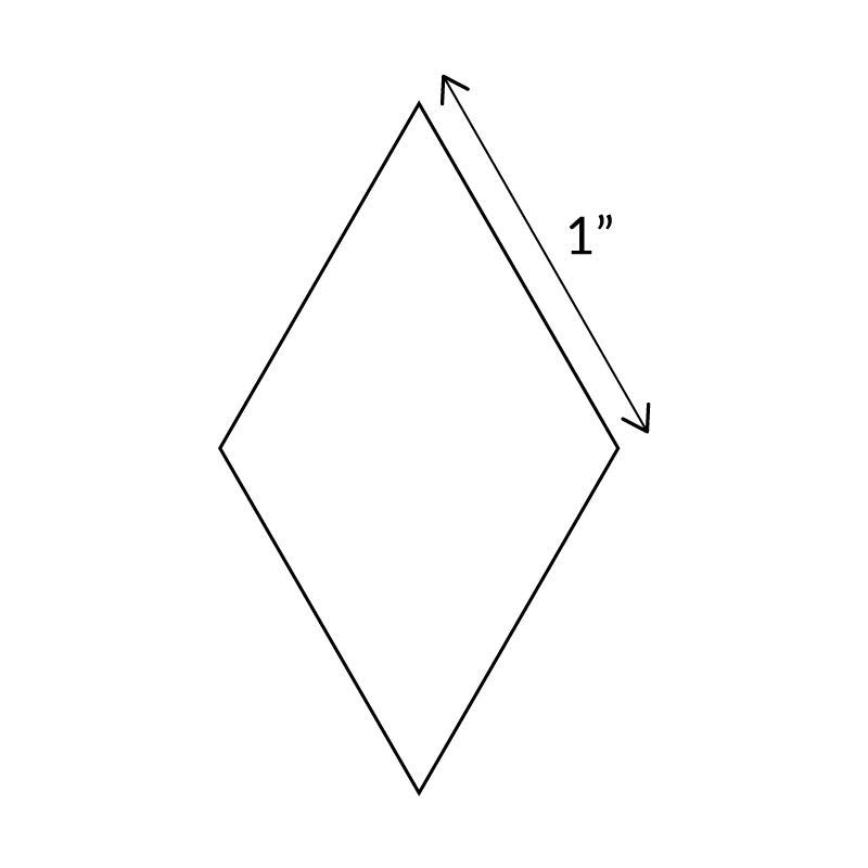 English Paper Pieces 1″ 6-point Diamon (100) pieces