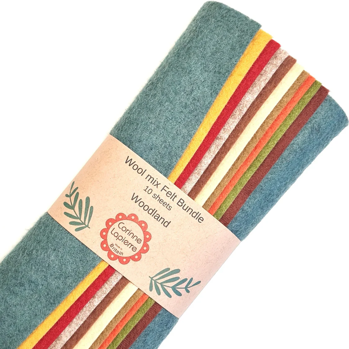 Wool Felt Bundles of 10 sheets – Woodland