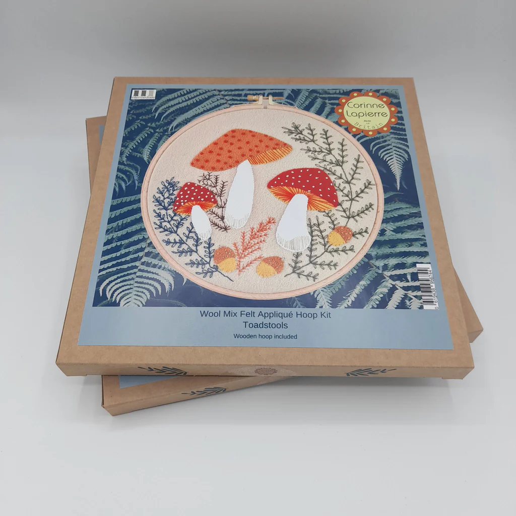 Toadstools Applique Hoop Craft Kit by Corinne Lapierre