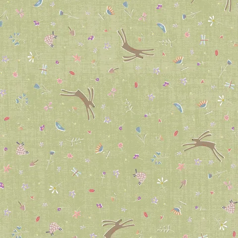 Slow & Steady – Green Leaping Hares – Fat 1/4