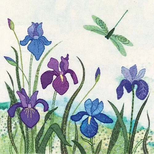 Irises Embroidery Kit by Beaks & Bobbins
