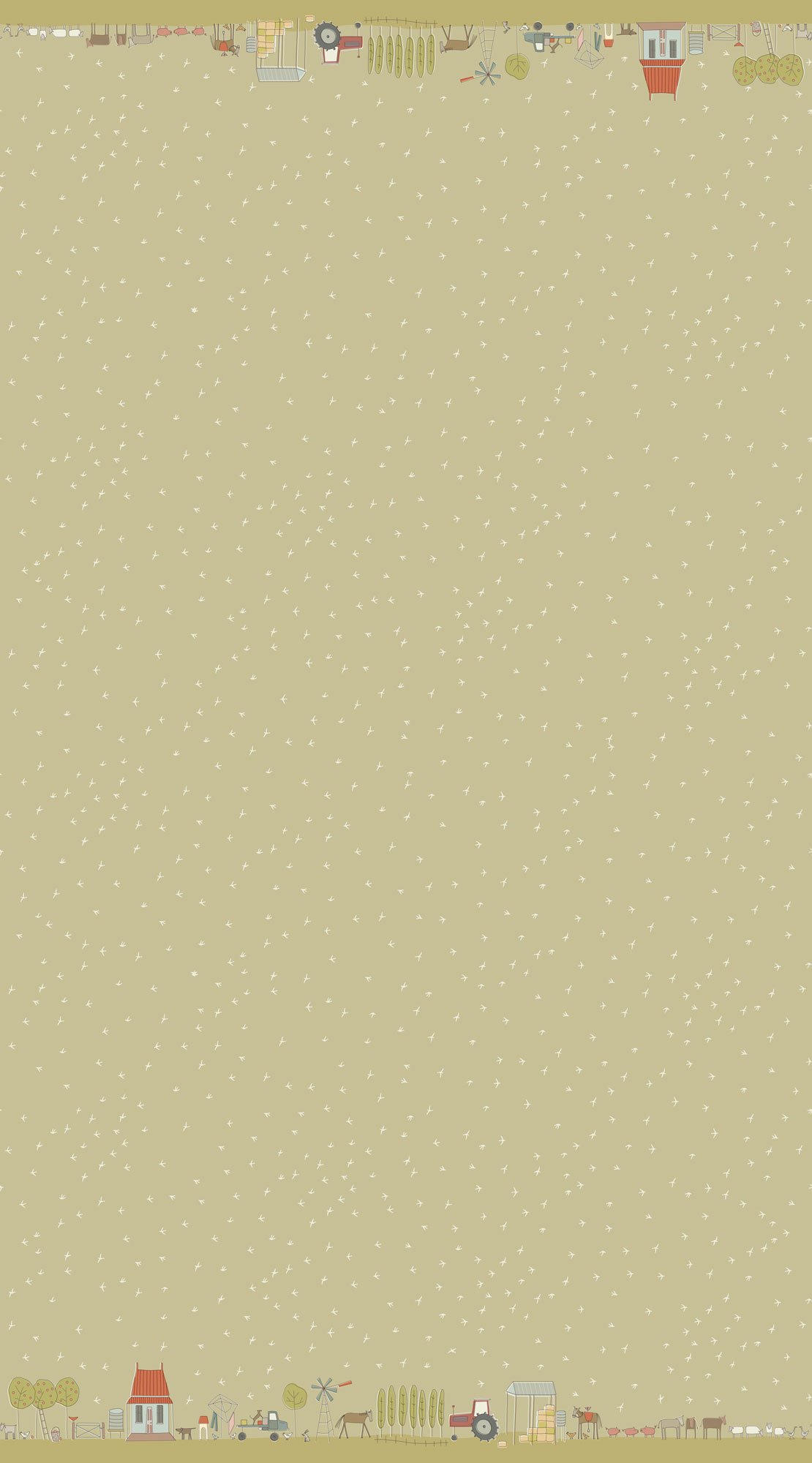 Appleby Farm – Hatched & Patched – Border Birds Print – Earth Taupe – DV7735
