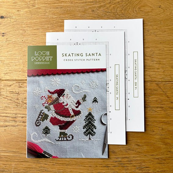 Skating Santa – Cross Stitch Kit