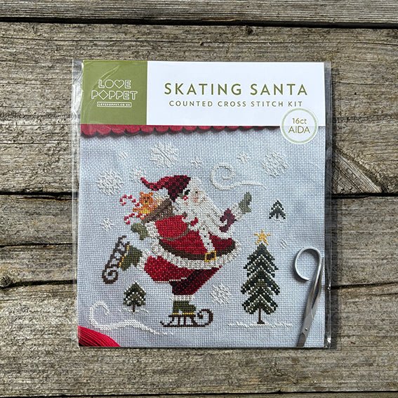 Skating Santa – Cross Stitch Kit