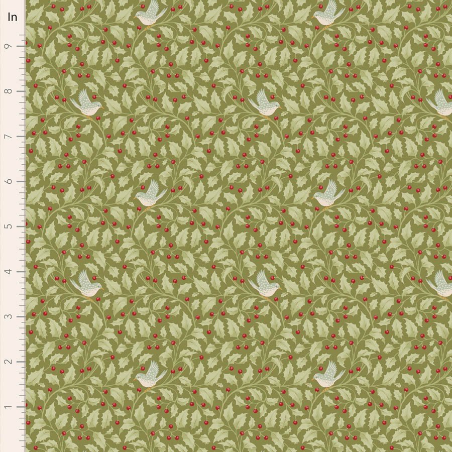 Tilda Merry Little Christmas – Holly Moss Fabric (Pre-order July 2027)