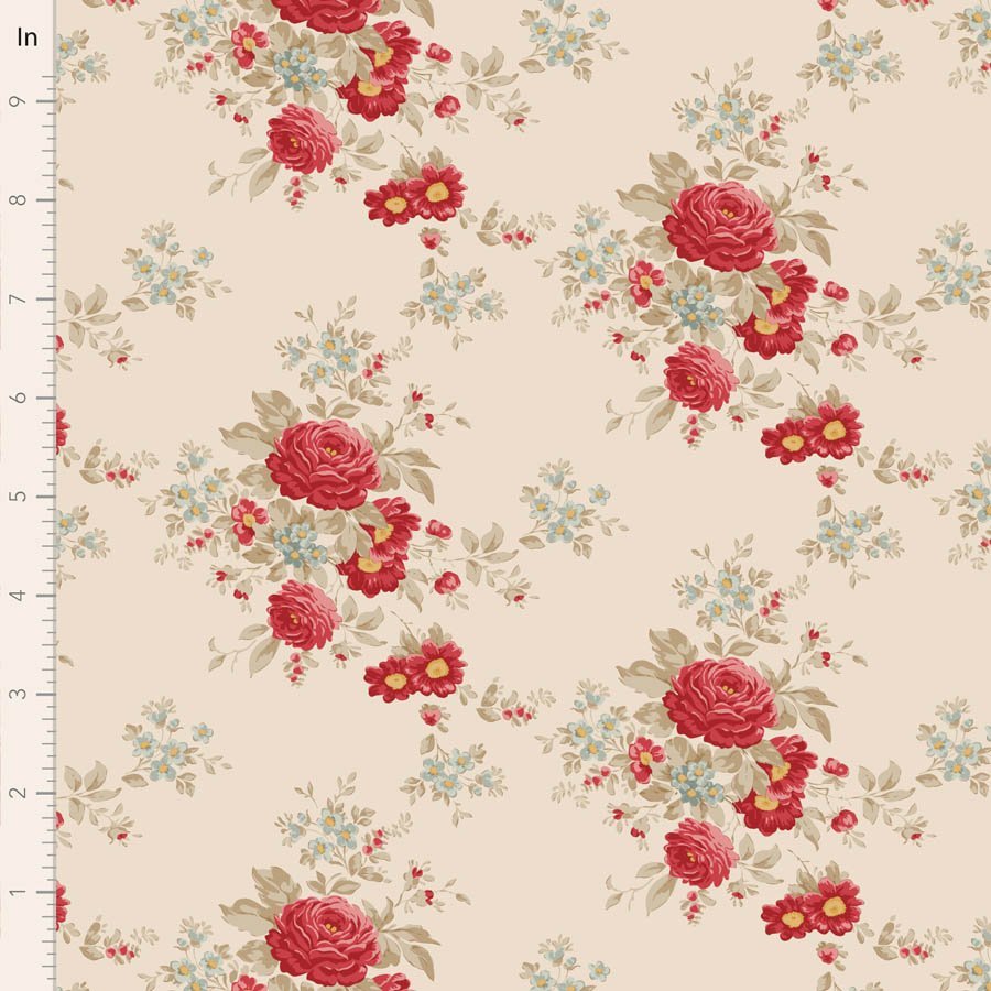Tilda Merry Little Christmas – Carol Cream Fabric (Pre-order July 2027)