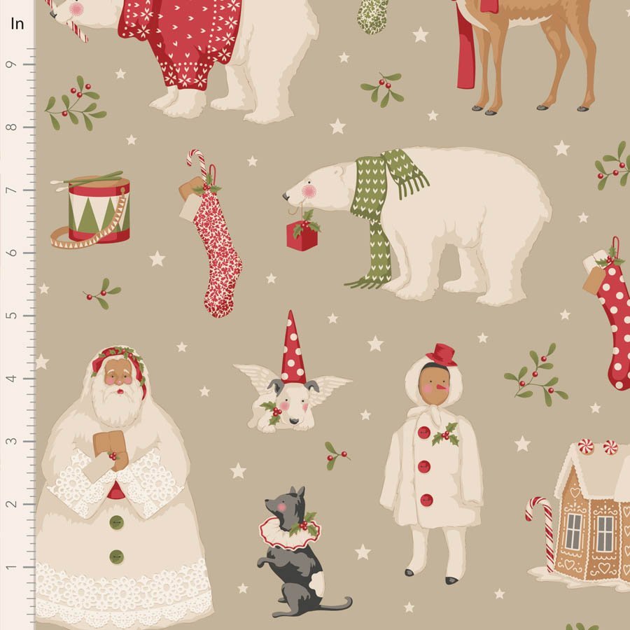 Tilda Merry Little Christmas – Winterfriends Clay Fabric (Pre-order July 2027)