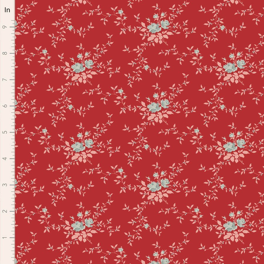 Tilda Merry Little Christmas – Noel Red Fabric (Pre-order July 2027)