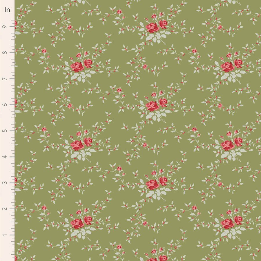 Tilda Merry Little Christmas – Noel Moss Fabric (Pre-order July 2027)