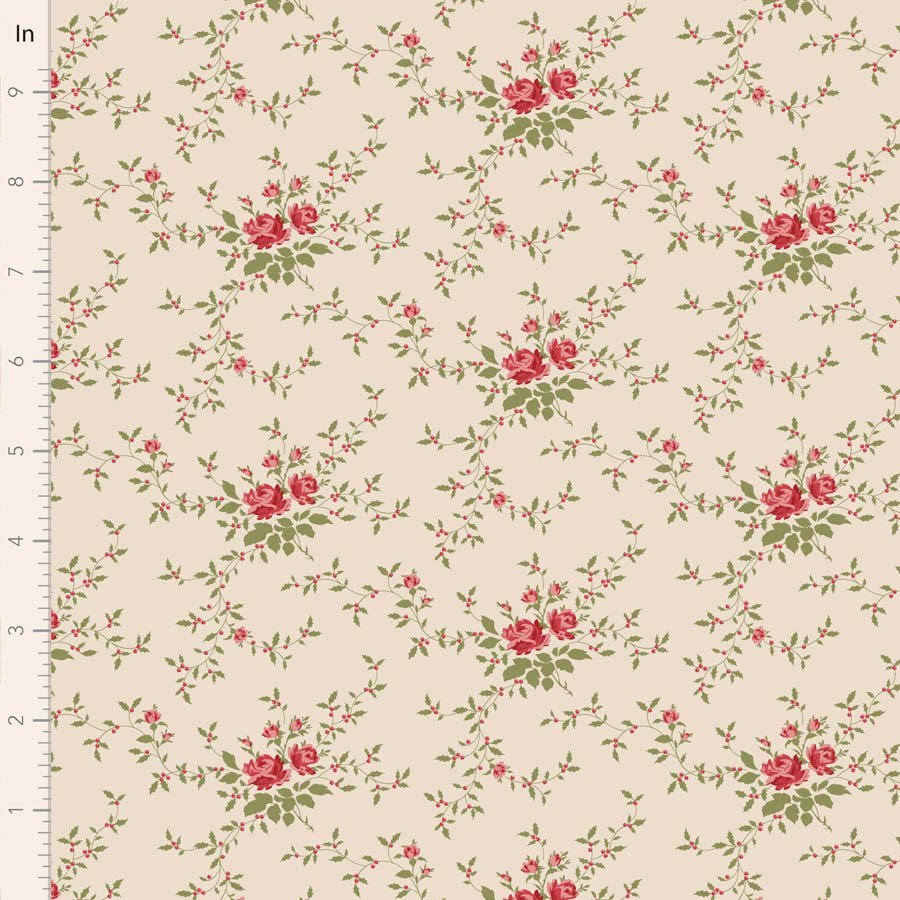 Tilda Merry Little Christmas – Noel Cream Fabric (Pre-order July 2027)
