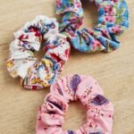 block print scrunchie mixed prints