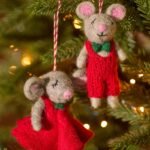 felt christmas mouse decoration