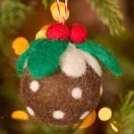 felt christmas pudding bauble