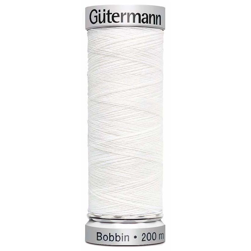 Gutermann Bobbin Thread 200m – 1001 White