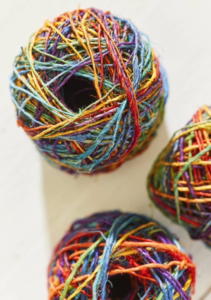 rainbow hemp twine yarn 20g