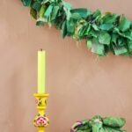 recycled sari eco tinsel garland green 2