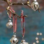 set of 6 silver recycled glass baubles 2